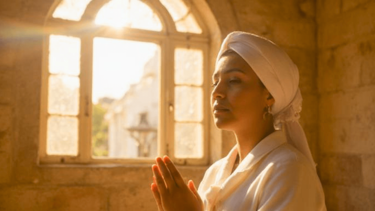 Practicante conectando con la sabiduría del Shabad Gurú y el Hukam diario.