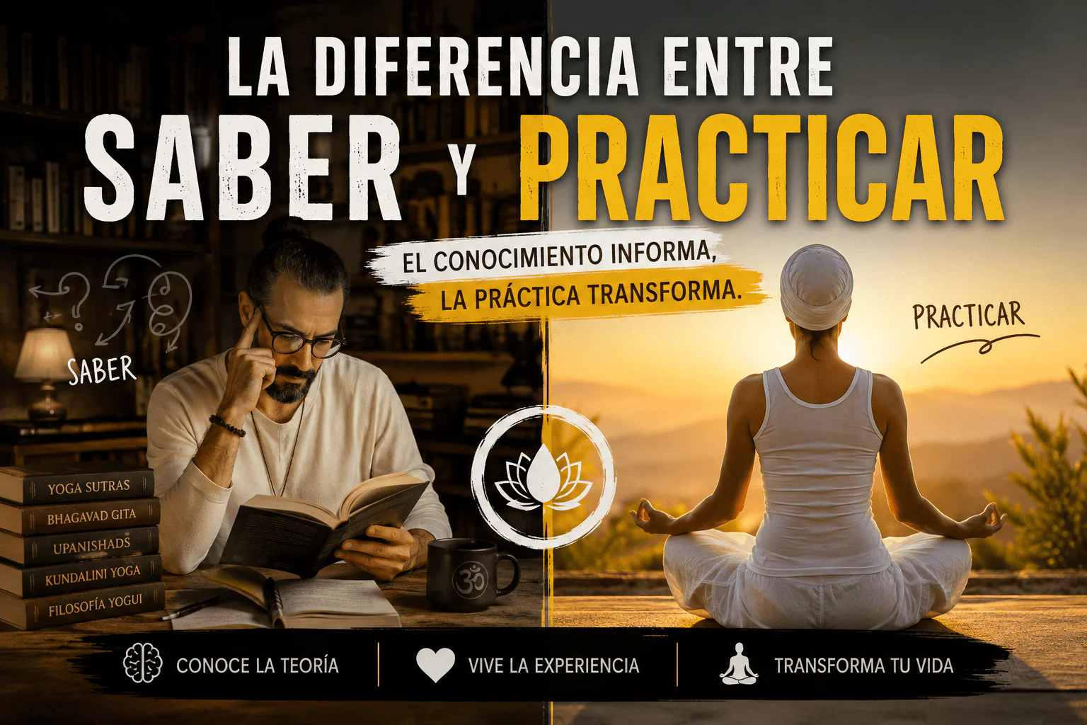 La diferencia entre saber y practicar yoga
